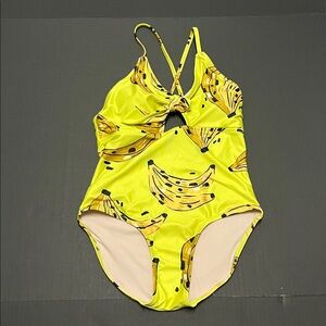 Tea Collection Banana Print Swimsuit size 14